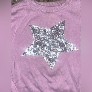 Gap Sweater! Purple with a silver star. So cute for winter. Girls size M (8-9).